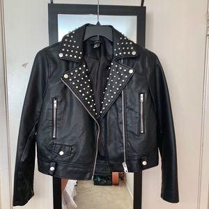 Black leather Jacket w/studs